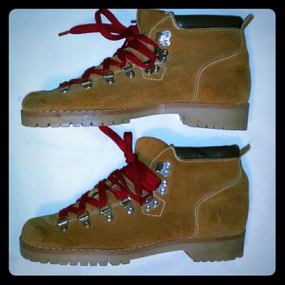 Vintage rare suede leather hiking boots shoes - Picture 4 of 12