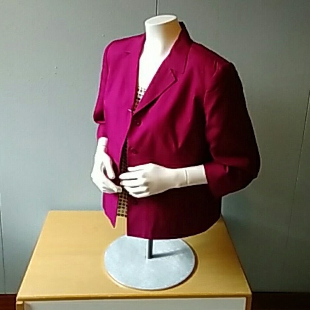Raspberry shade jacket mid sleeve