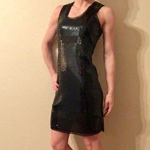 Black & Pewter Sequin Max Studio Dress Small