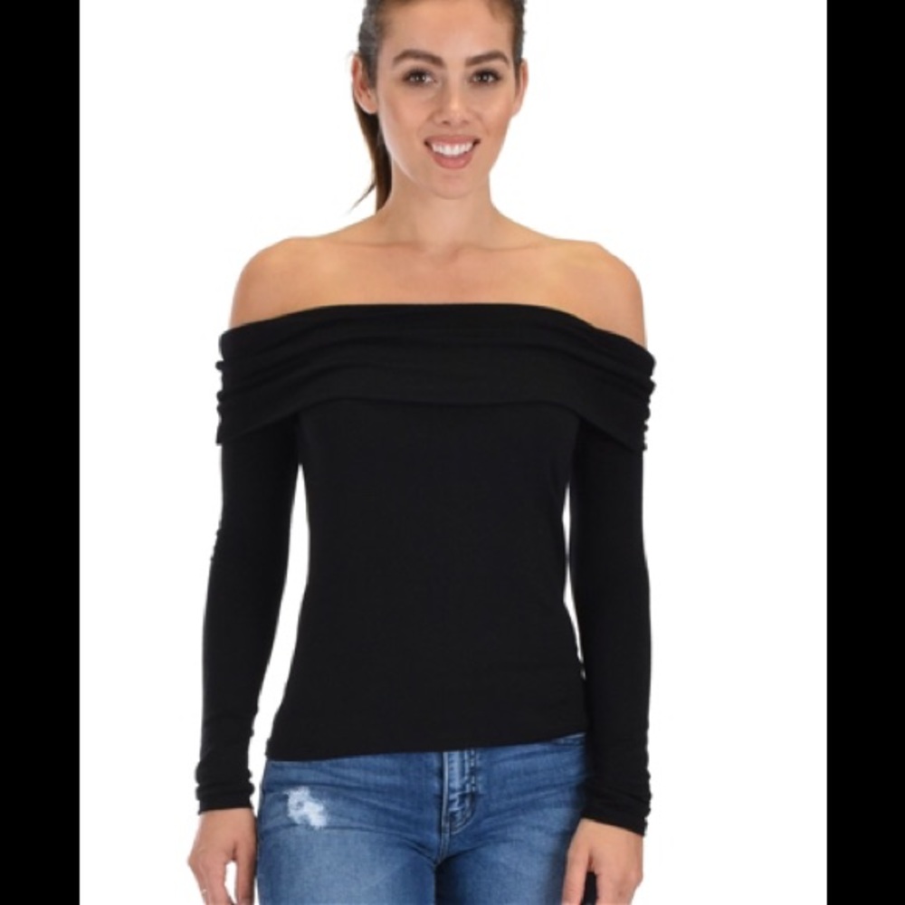Black Off The Shoulder Top