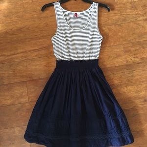 H&M Nautical Fit and Flare Dress