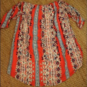 Off The Shoulder Red Dress