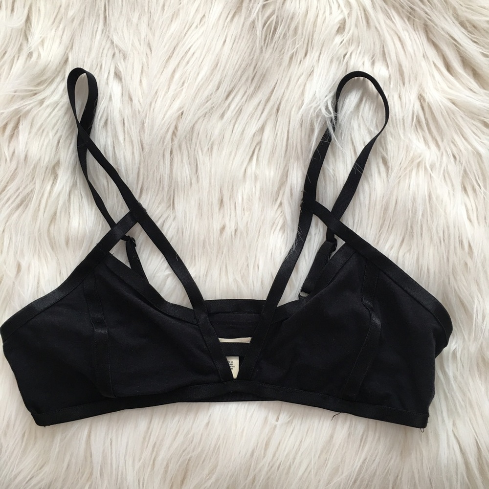 Urban outfitters black strappy bra top bralette