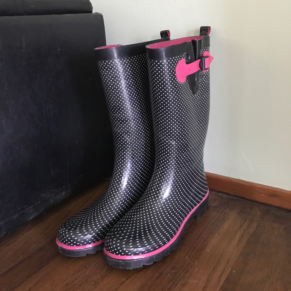 Cute Polka Dot Rain Boots