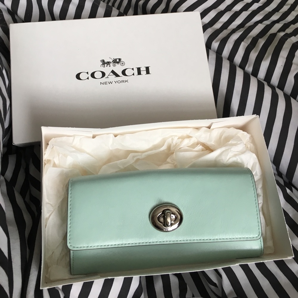 Sea Glass Authentic Coach Wallet