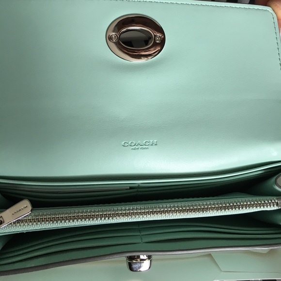 Sea Glass Authentic Coach Wallet - Picture 2 of 4