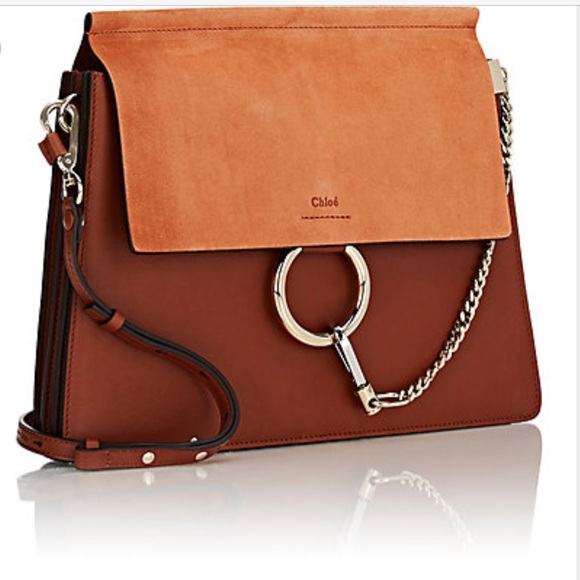 CHLOE FAYE authentic Medium Leather brown bag - Picture 1 of 3