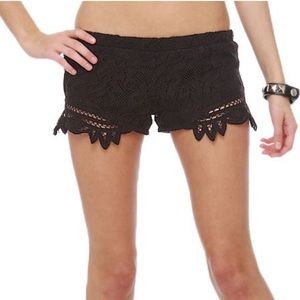 Billabong lace black festival shorts