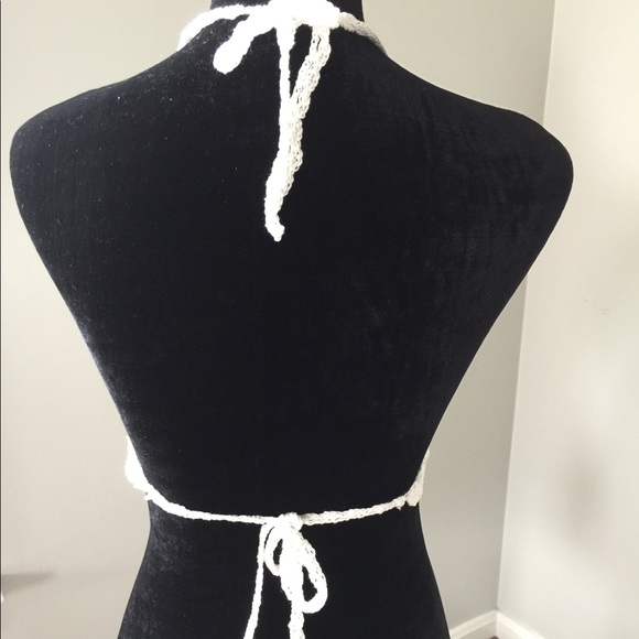 🔥 Festival crocheted boho chic halter crop top - Picture 5 of 5