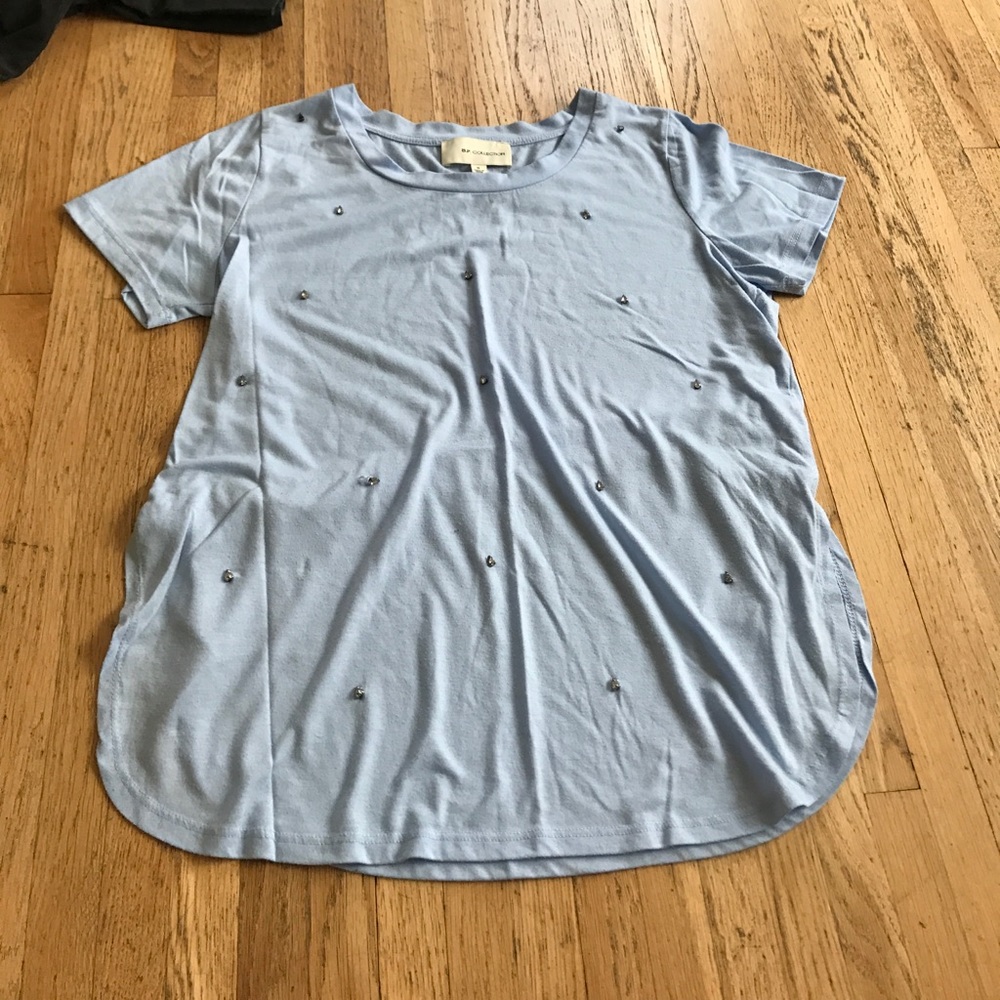 Lighht Blue Jeweled Tee.