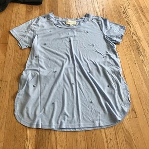 Lighht Blue Jeweled Tee.
