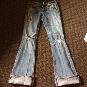 American eagle artist stretch light wash