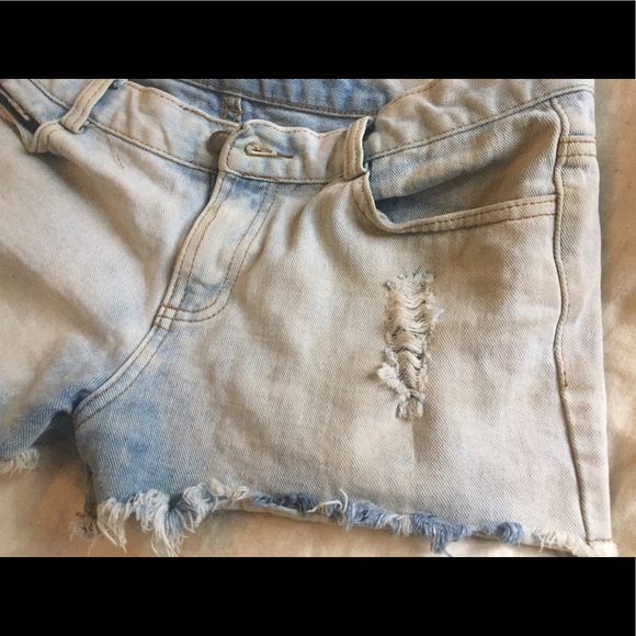 Vintage Denim Distressed Cut Off Shorts - Picture 2 of 5