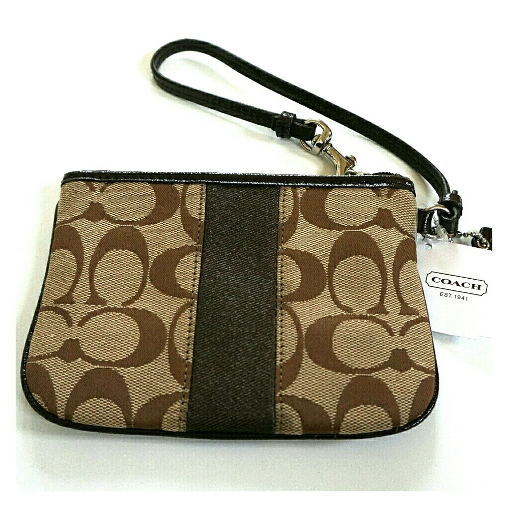 Authentic Coach Signature Wristlet