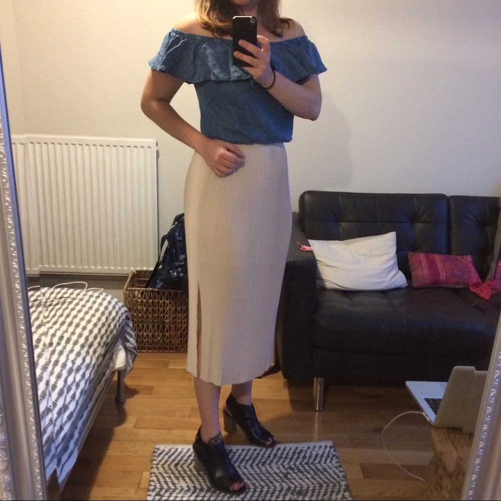 & other stories pleated midi skirt