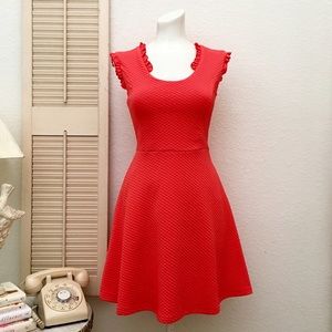Alythea Textured Fit and Flare Stretch Poly Dress Alythea Textured Fit and Flare Stretch Poly Dress