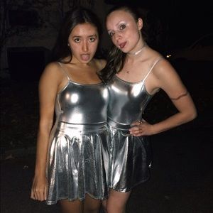 Metallic Camisole Leotard/ Bodysuit