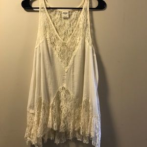 Free People white lace blouse