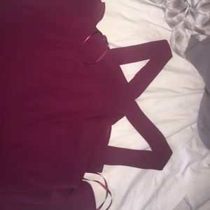 burgundy dress