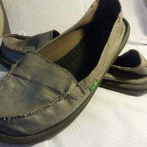 Silver Sanuk flats