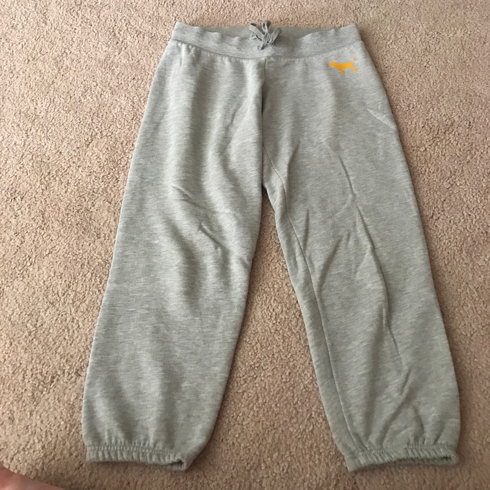 Victoria secerts gray sweat capri's