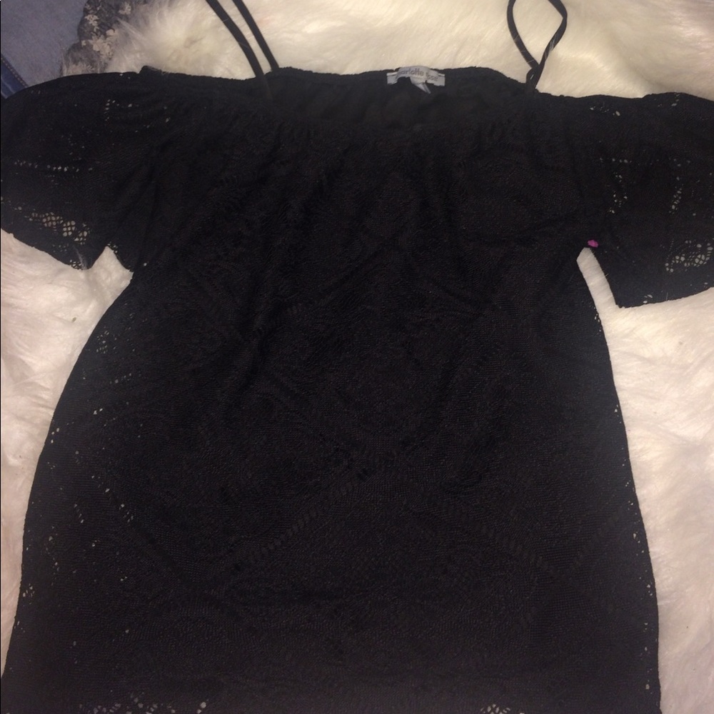 black off the shoulder top