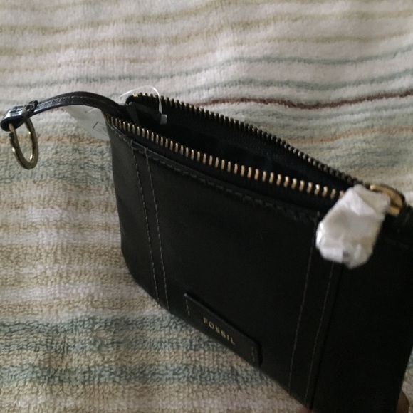 Fossil Ellis Black Leather Coin Purse - NWT - Picture 3 of 4