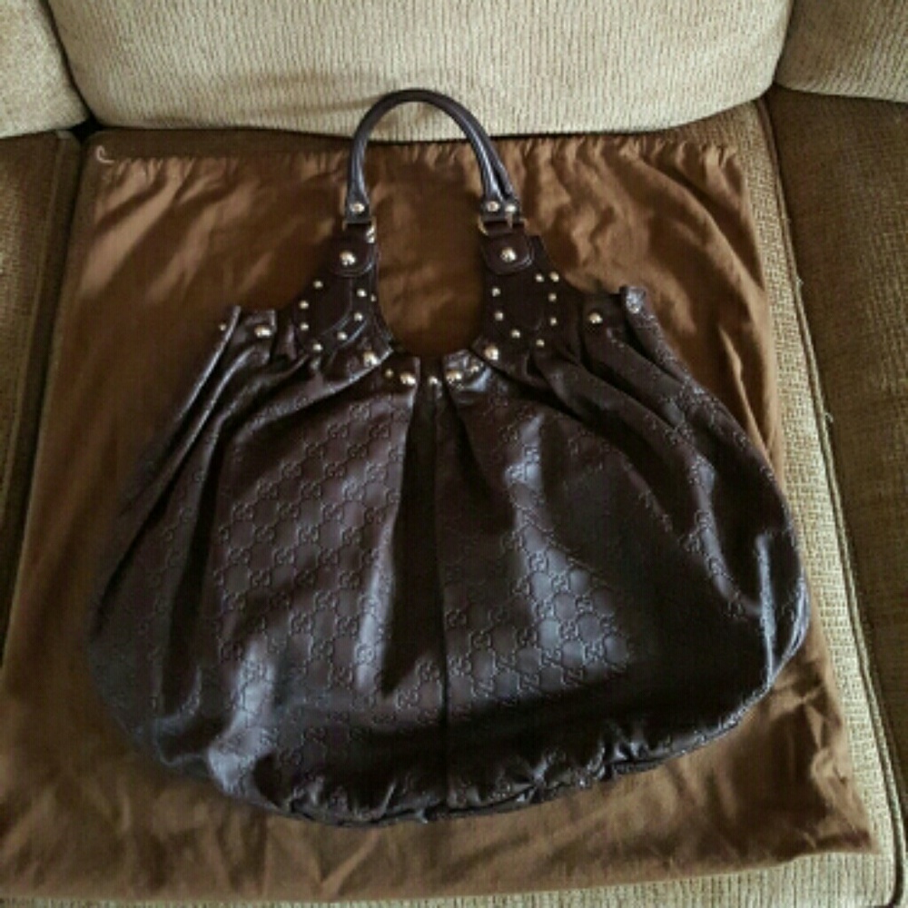 Authentic Gucci Guccisimma Leather handbag