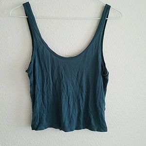 Teal crop top