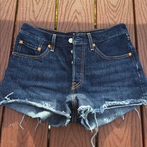 Levis 501 high waisted shorts