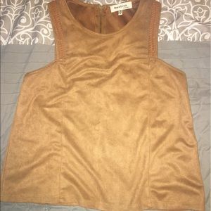 Suede crop top