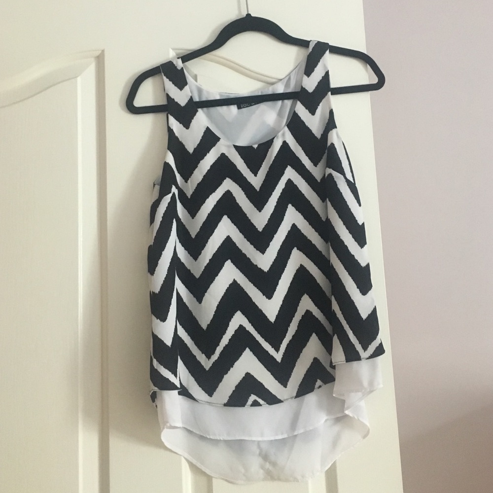 White and black shirt