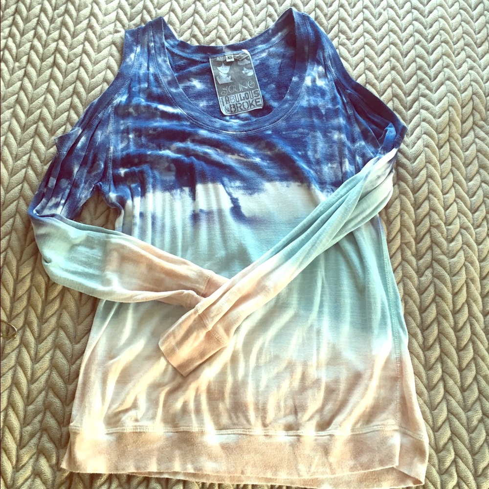 Young fabulous and broke cold shoulder top