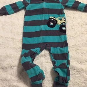 Footed "Monster Truck" sleeper. Size 2T