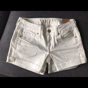 White Jean Shorts