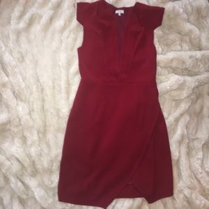 elegant red tobi dress