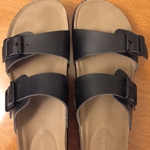Madden Girl Brando Footbed Sandals black