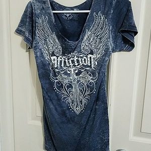Affliction jeweled top