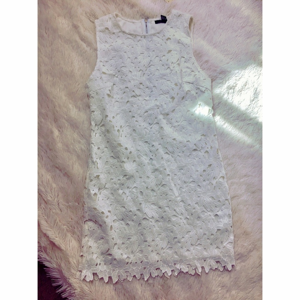 White Floral Formal Dress