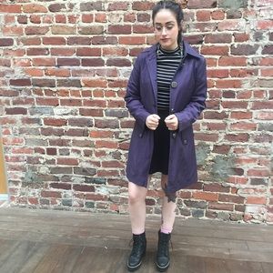 Vintage Purple Trenchcoat