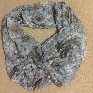Blue flowery scarf