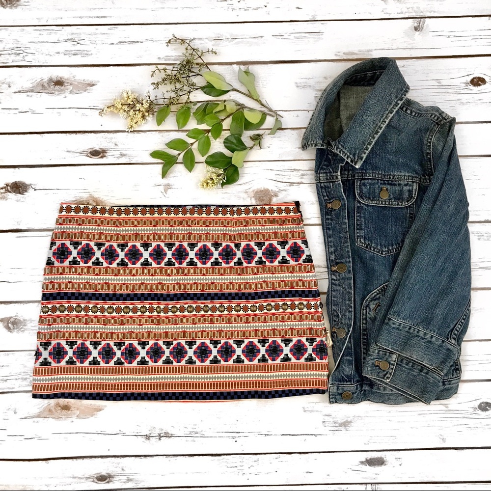 Forever 21 bohemian mini skirt NWT