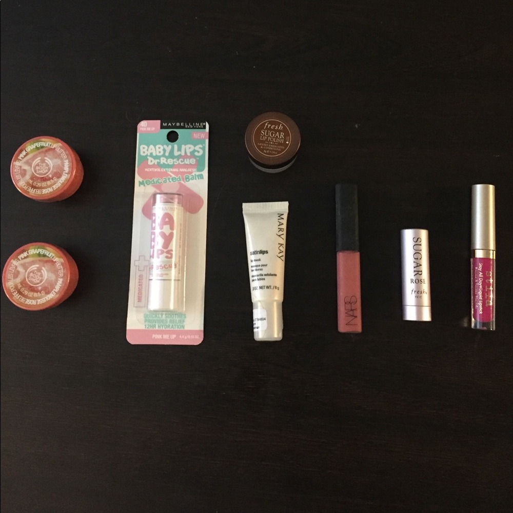 🎉HUGE 36 piece Lot of Perfume Makeup Lip Balm etc