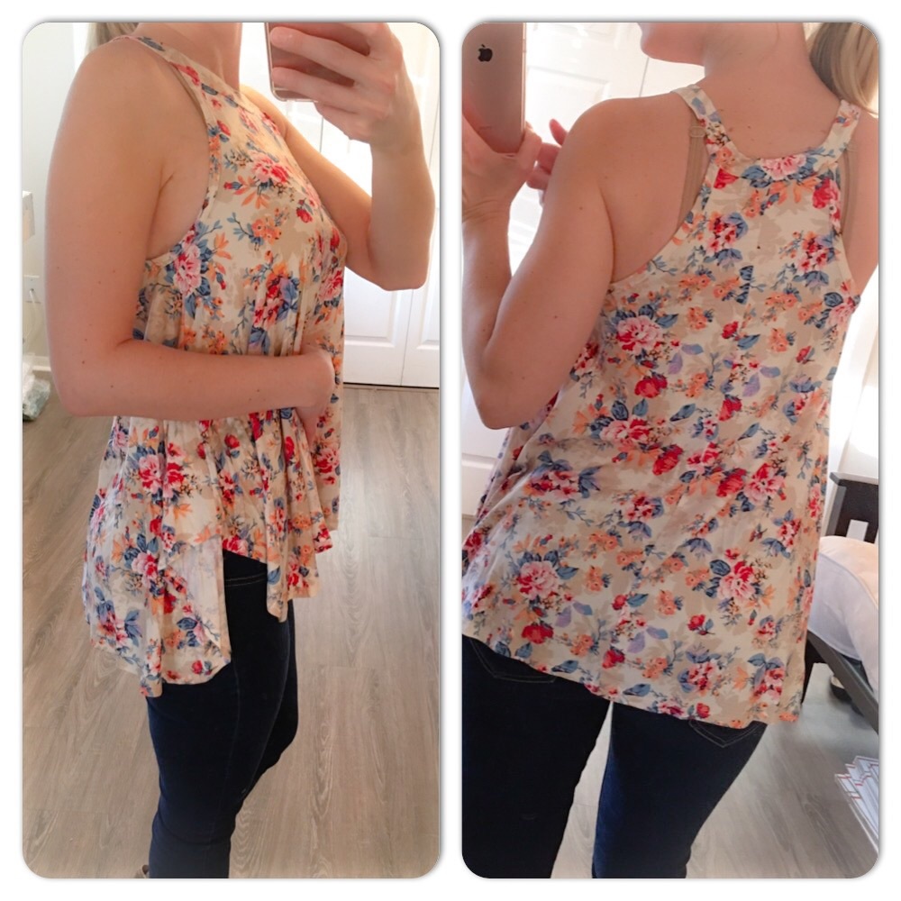 Floral Ivory High Neck Top - Picture 2 of 3