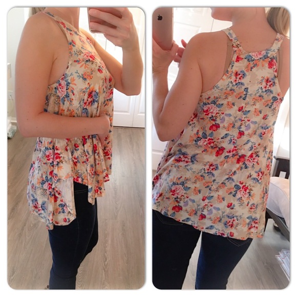 Floral Ivory High Neck Top - Picture 2 of 3