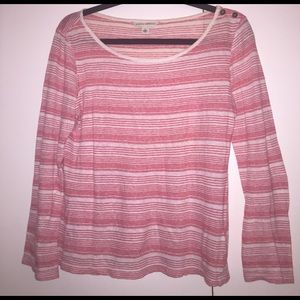 Banana Republic red & white striped shirt