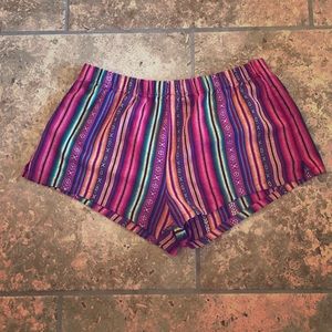 Serape striped shorts! Size Large!