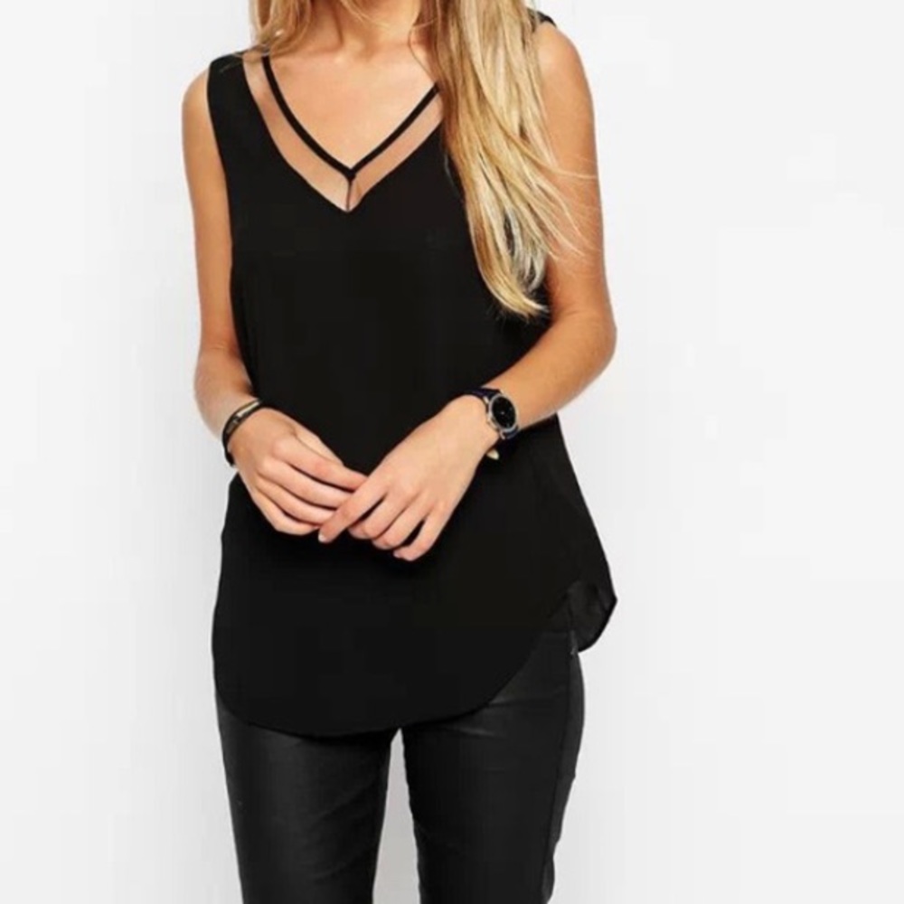 ❇️SALE❇️ Chiffon V Neck Tank