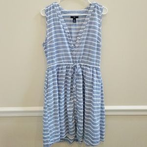 Gap blue and white striped dress