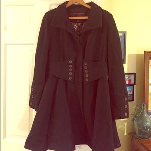 Black Betsey Johnson peacoat